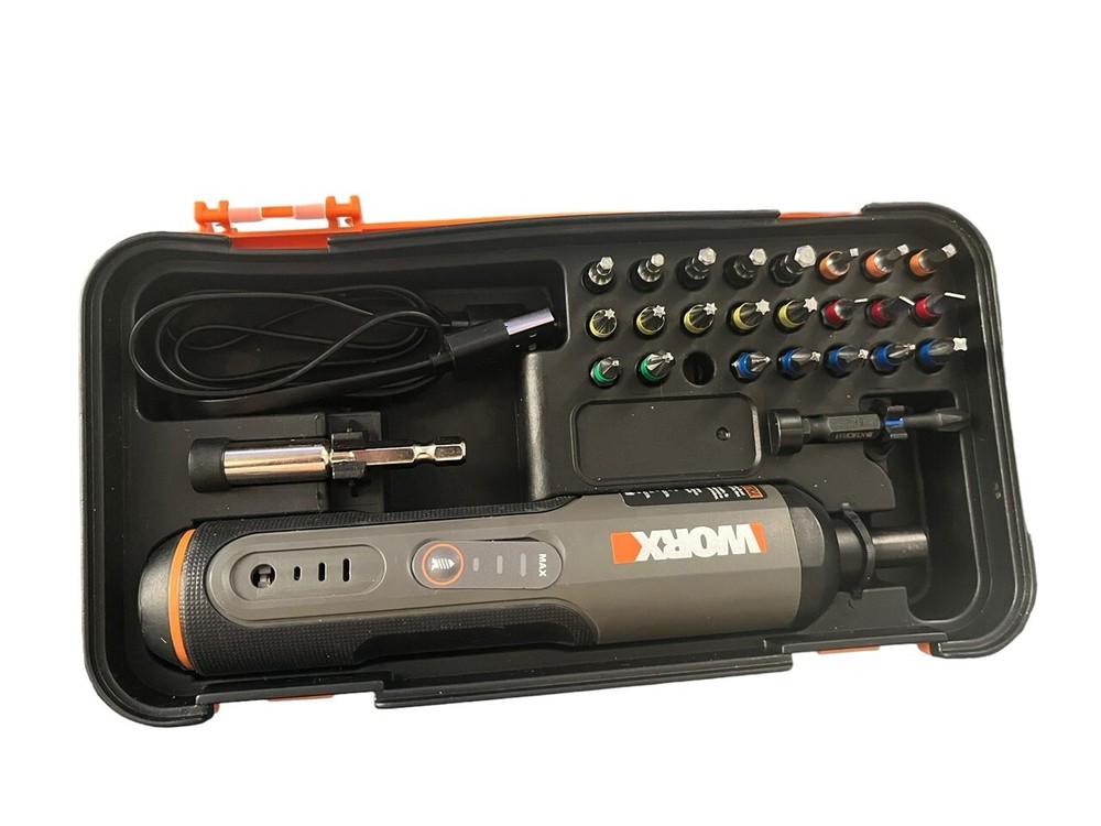 Worx 4-Volt Cordless Screwdriver with 25 Bits, Case -OB