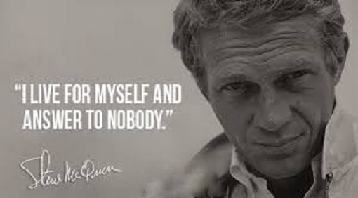 Steve McQueen quote refrigerator magnet  2 1/2 "x 4"
