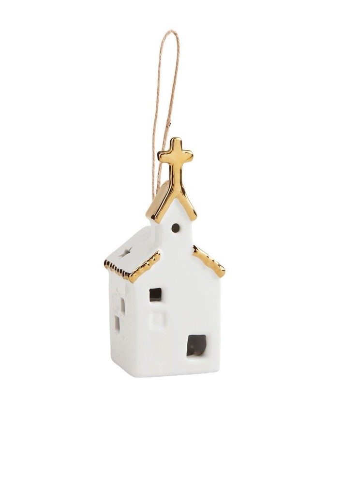 Mudpie ~ Light Up Church Ornament