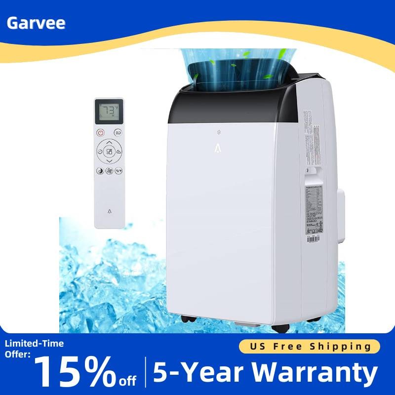 12000 BTU Portable Air Conditioner Cools 550 Sq Ft 3-in-1 Remote LED Display