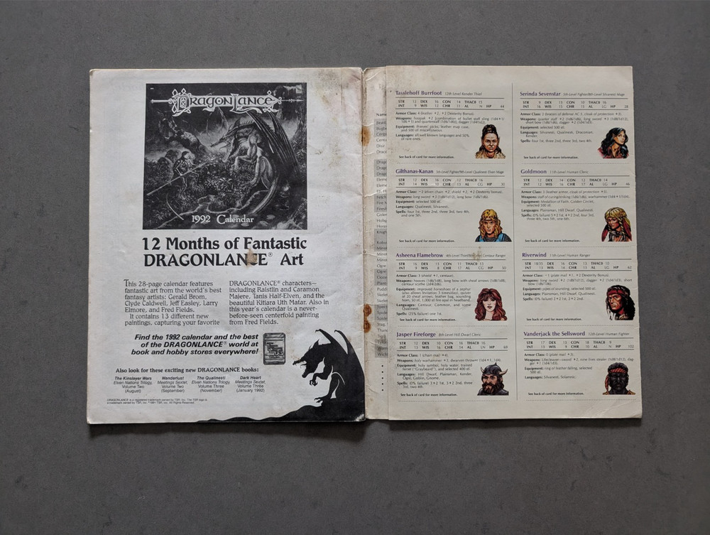 Dungeons and Dragons Dragonlance Supplements Lot (Rough)