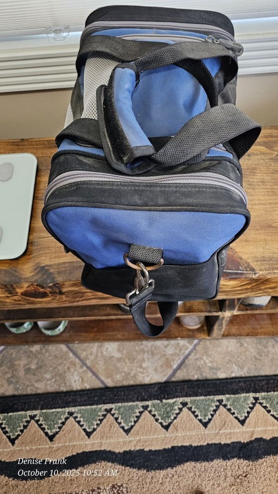 Ebonite Blue/Black Canvas Bowling Bag.