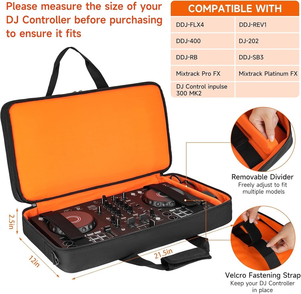 Durable DJ Controller Flight Case for DDJ-FLX4, REV1, 400, SB3 Models