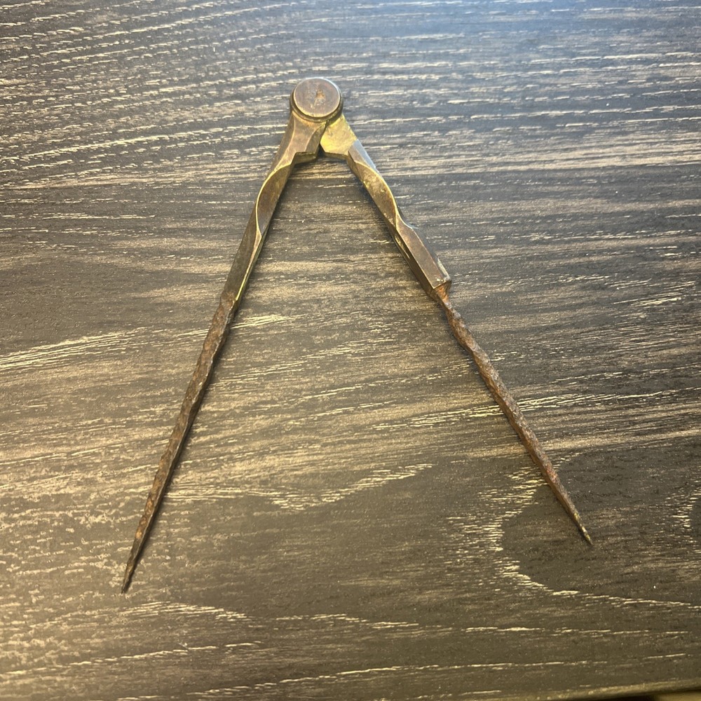 Vintage Drafting Tool Divider Corroded Damages
