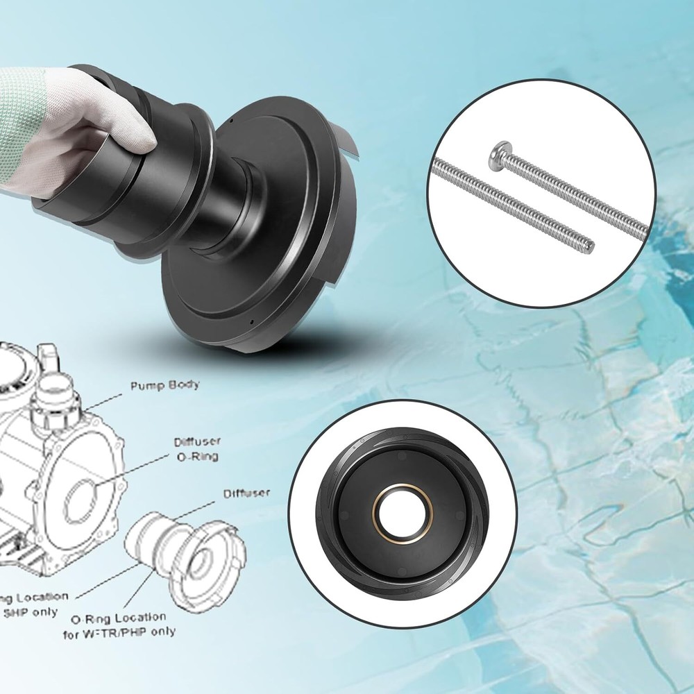 Replace R0445400 Diffuser & O-Ring & Hardware Kit for Zodiac Jandy ePump,Stealth