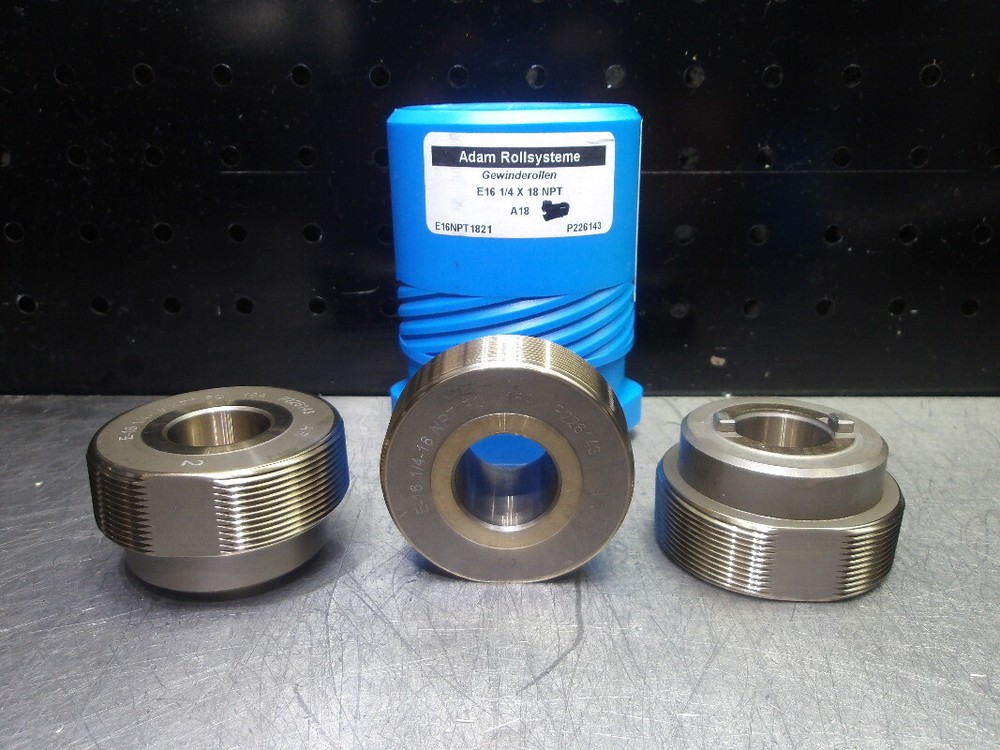 Adam Rollsysteme E16 1/4 x 18 NPT Thread Roll Set A18 E16NPT1821 (LOC2613B)