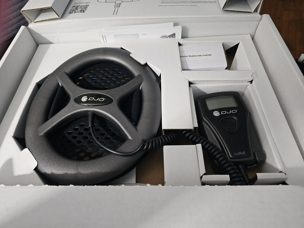 DJO Electrotherapy Stimulation Device with Controller Black Plastic
