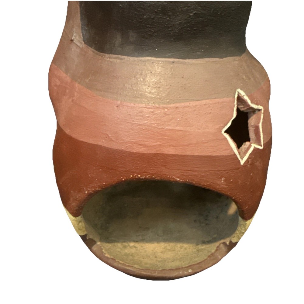 Peruvian Clay Luminaria Folk Art Peru Hand Painted