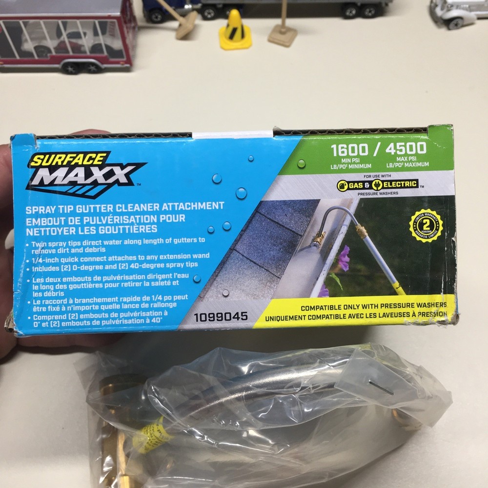 Surface Maxx Spray Tip Gutter Cleaner Attachment Pressure Washer Compatible