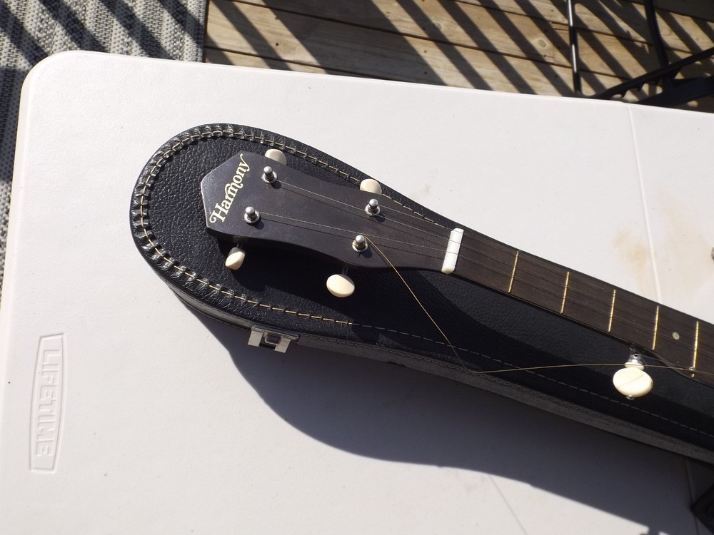 Vintage 1960's Harmony Banjo 5 string w/ case