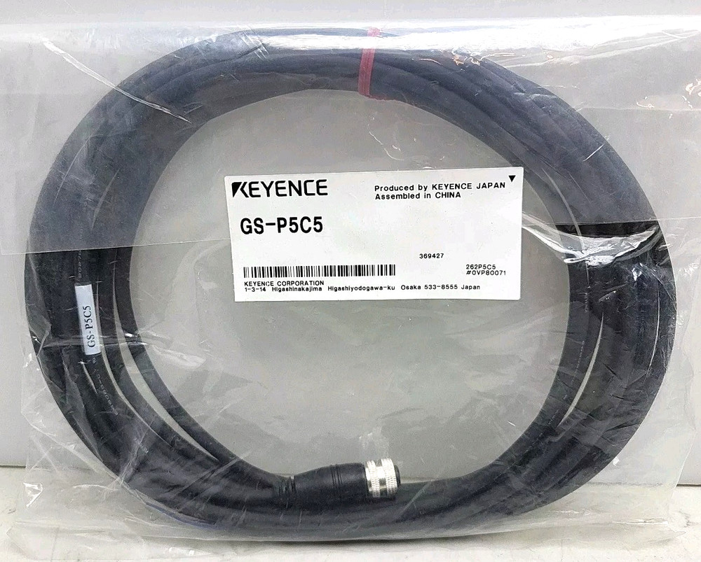 Keyence GS-P5C5 M12 Connector Type Standard Cable Simple Function Type 5-pin 5m