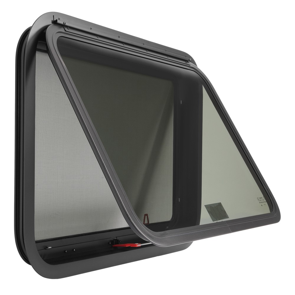 30"×20" Emergency Exit Push-Out Glass Window w/ Trim&Screen For RV Camper Window