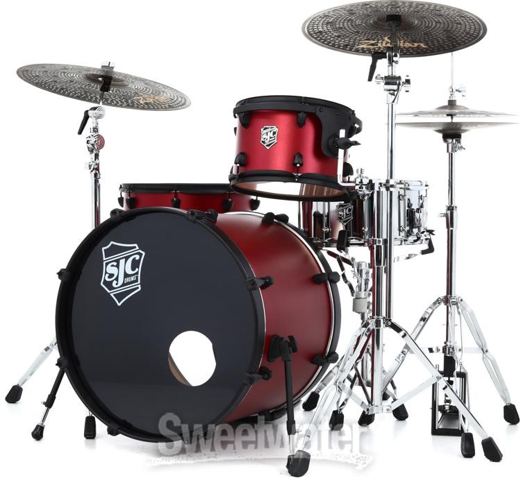 SJC Custom Drums Pathfinder Series 3-piece Shell Pack - Firecracker Red,