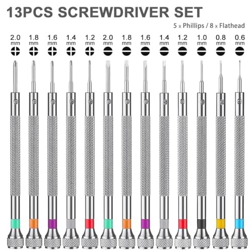 13PCS Professional Watch Screwdriver Set, Micro Precision Screwdriver