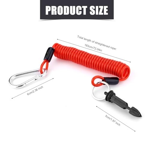 Trailer Brake Away Cable, 6ft High Rebound Spring Breakaway Coiled Cable Strap