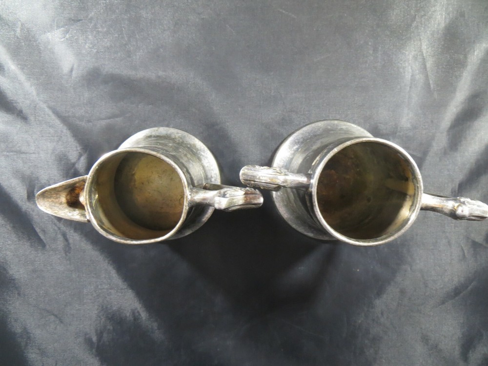 Vintage Sheffield Silver-Plated Creamer & Sugar Set Open