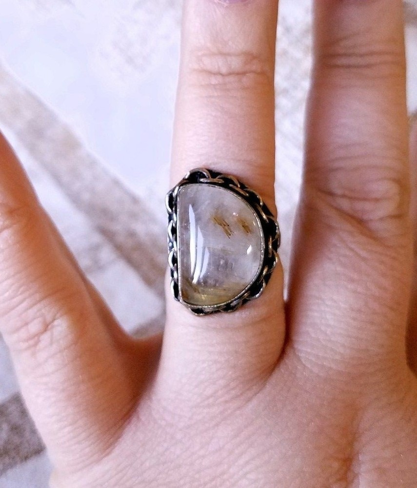 Sterling Silver Rutilated Quartz Ring