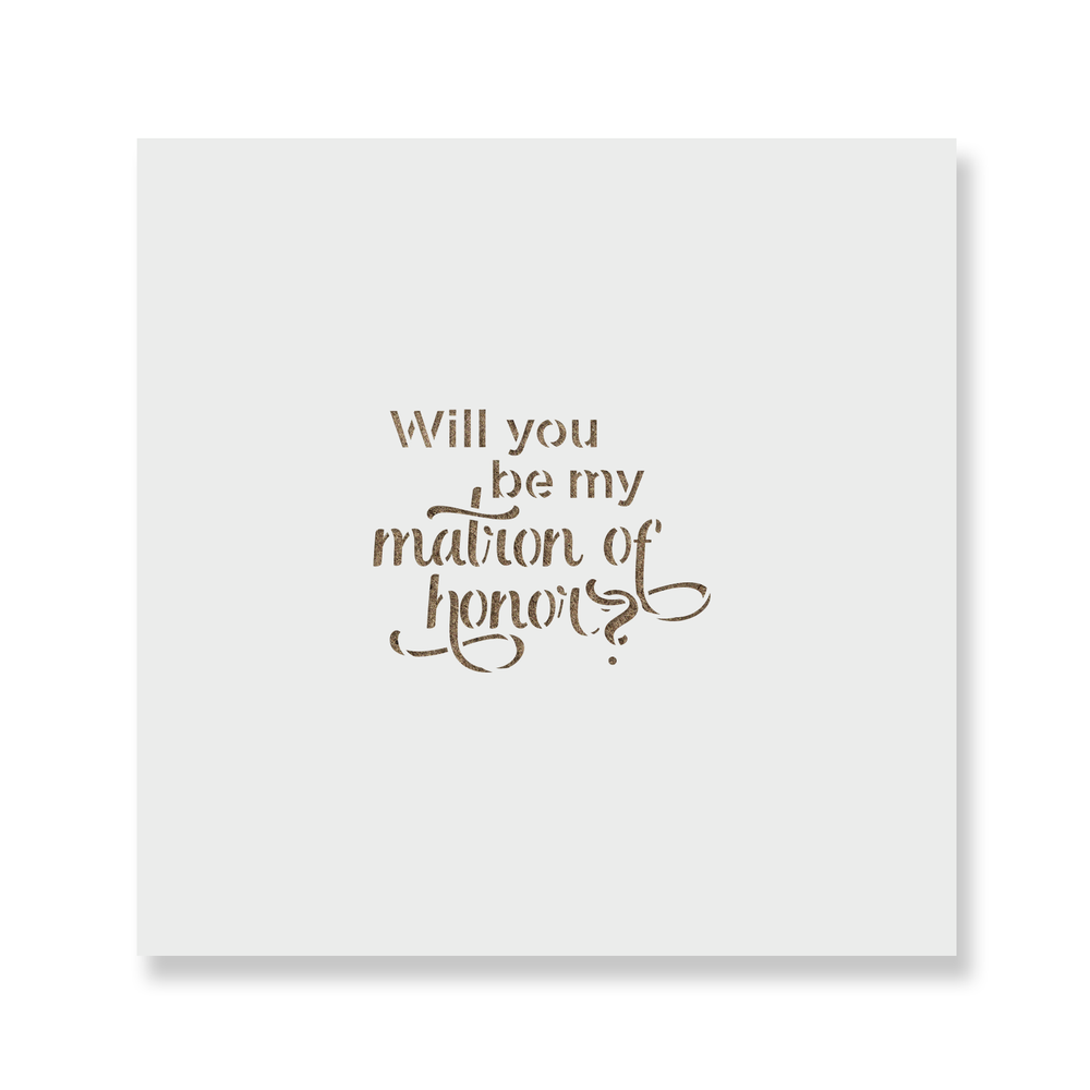 Will You Matron Cookie Stencil - Durable & Reusable Mylar Stencils