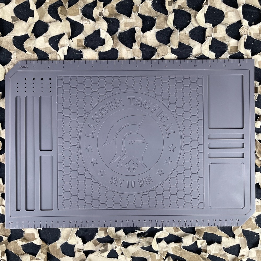 NEW Lancer Tactical Logo Gun Tech Mat - Grey