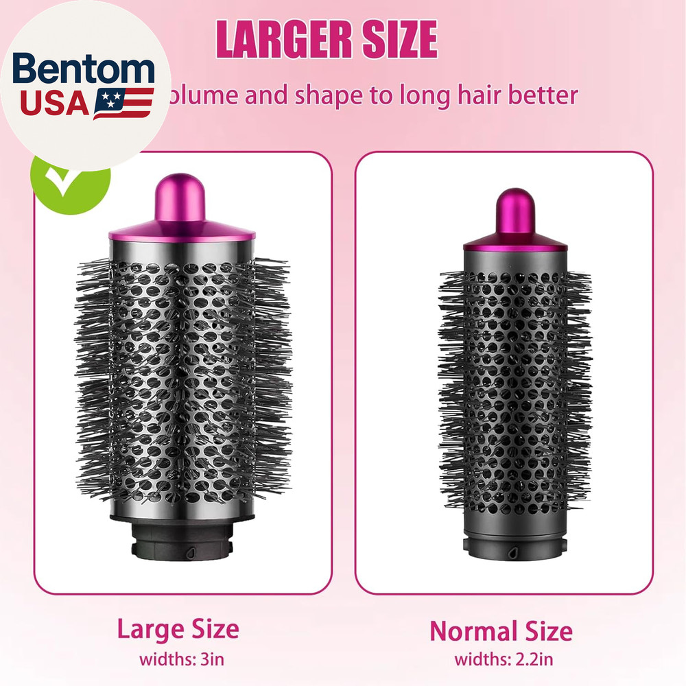 Large round Volumizing Brush for Dyson Airwrap, Large round Brush Attachment Com