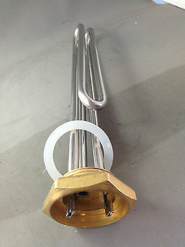 HOT WATER TANK SCREW TYPE HEATING ELEMENT HEATER 2400W 1 1/4" BSP 300MM LONG