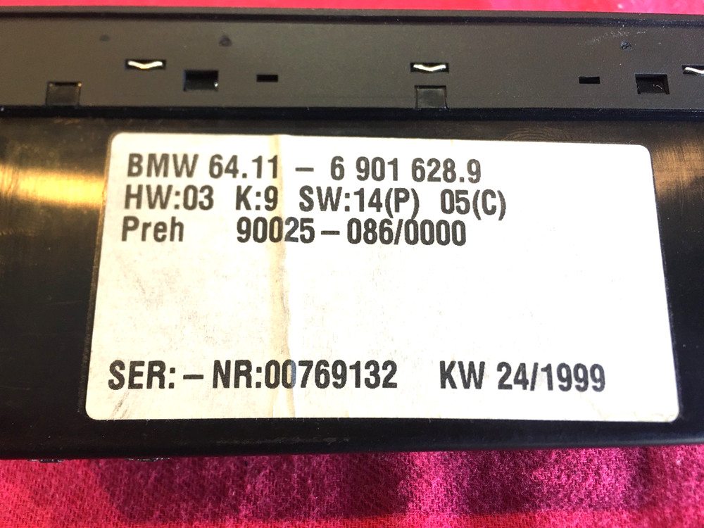 BMW E39 5-Series HVAC Climate Control Panel Display Heat AC 1999-2000 USED OEM
