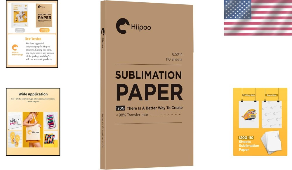Versatile Sublimation Paper for T-Shirts & Mugs - 110 Sheets