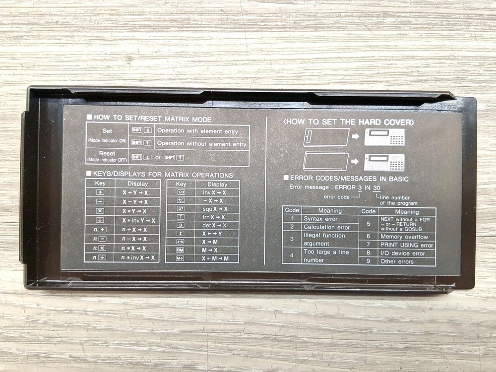 Sharp EL-5500III With Textbook Scientific Computer / Matrix Function ( Read ) !!