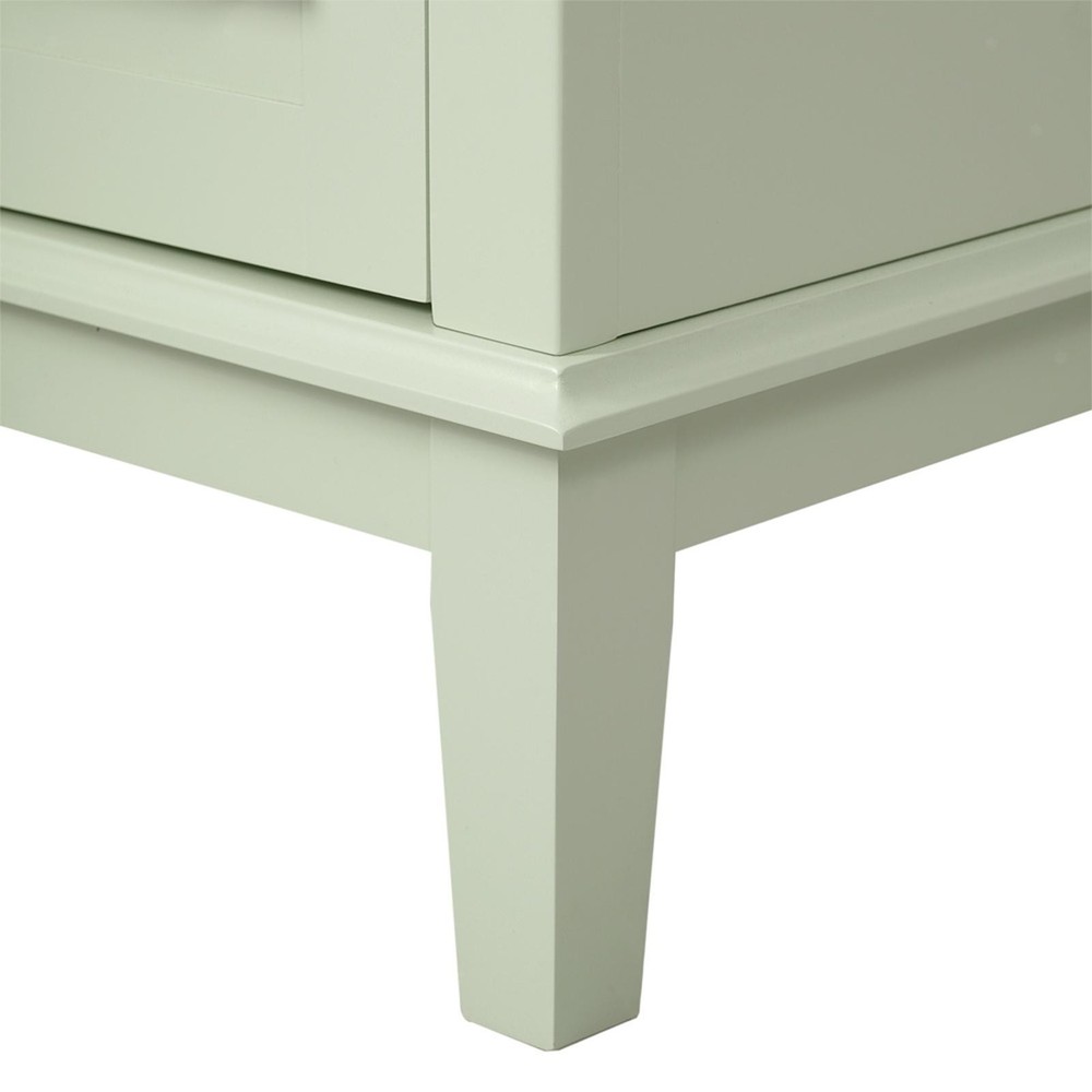 Elegant 30-Inch Bathroom Vanity with Ceramic Sink, Sturdy Solid Wood Frame &