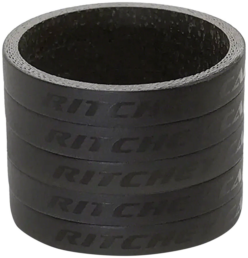 Ritchey WCS Carbon Headset Spacers 1-1/8" 5mm, Lightweight Carbon Stack, Black
