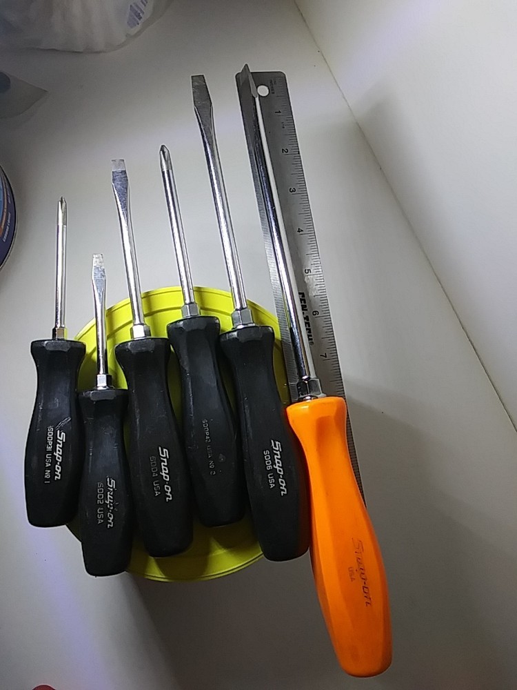 Snap on Tools Screwdriver Serv. Set Used Condition 6 Piece Phillips And Regular