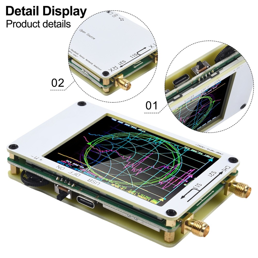 NanoVNAH4 Touch Screen Analyzer for Accurate S11/1 Parameter Measurement