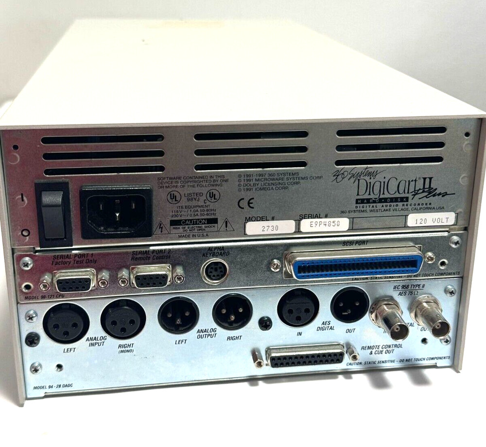 360 SYSTEM DIGICARTII DIGITAL AUDIO RECORDER