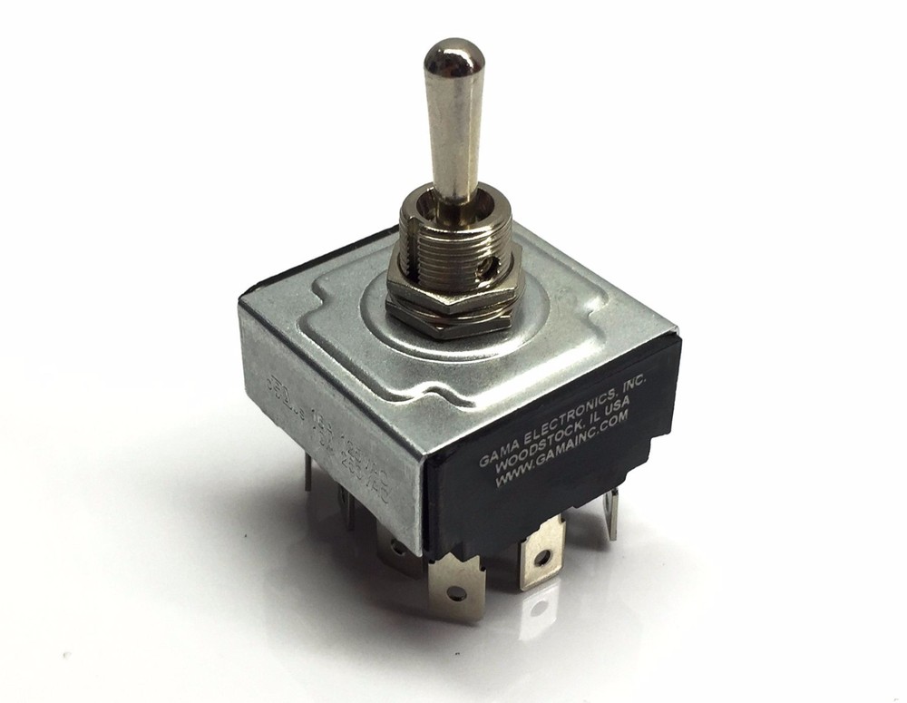 Toggle Switch 4 Pole, Double Throw Momentary On-Off-Momentary On Toggle Switch