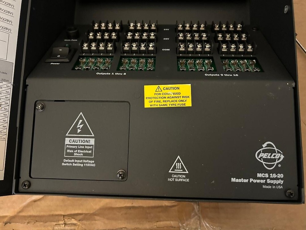 Pelco MCS16-20 Master Power Supply Unused