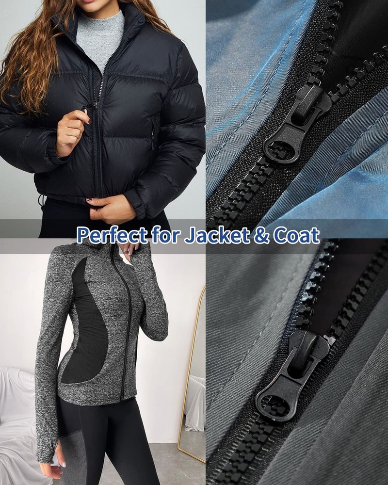 28" Jacket Zipper #5 – 3 Pc Black Plastic Separating Coat & Sweatshirt Zip
