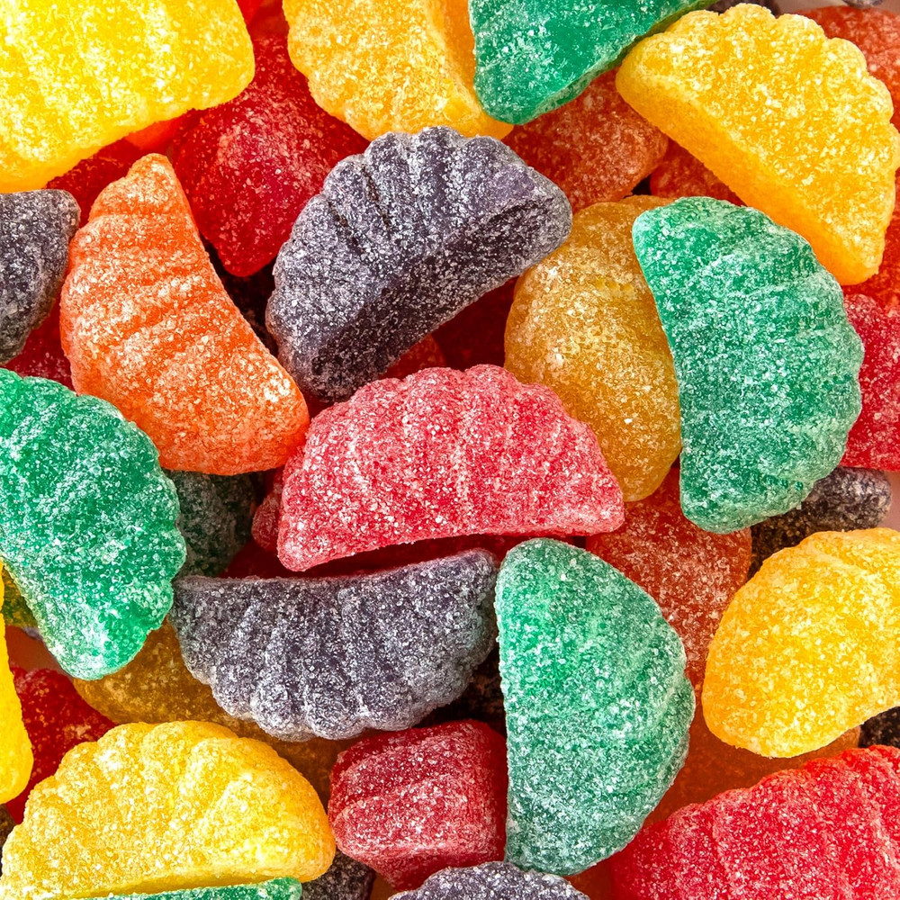 Fruit Slices - 2 Pound Bulk Pack (65 Count) - Assorted Fruit Jelly Candy - Unwra