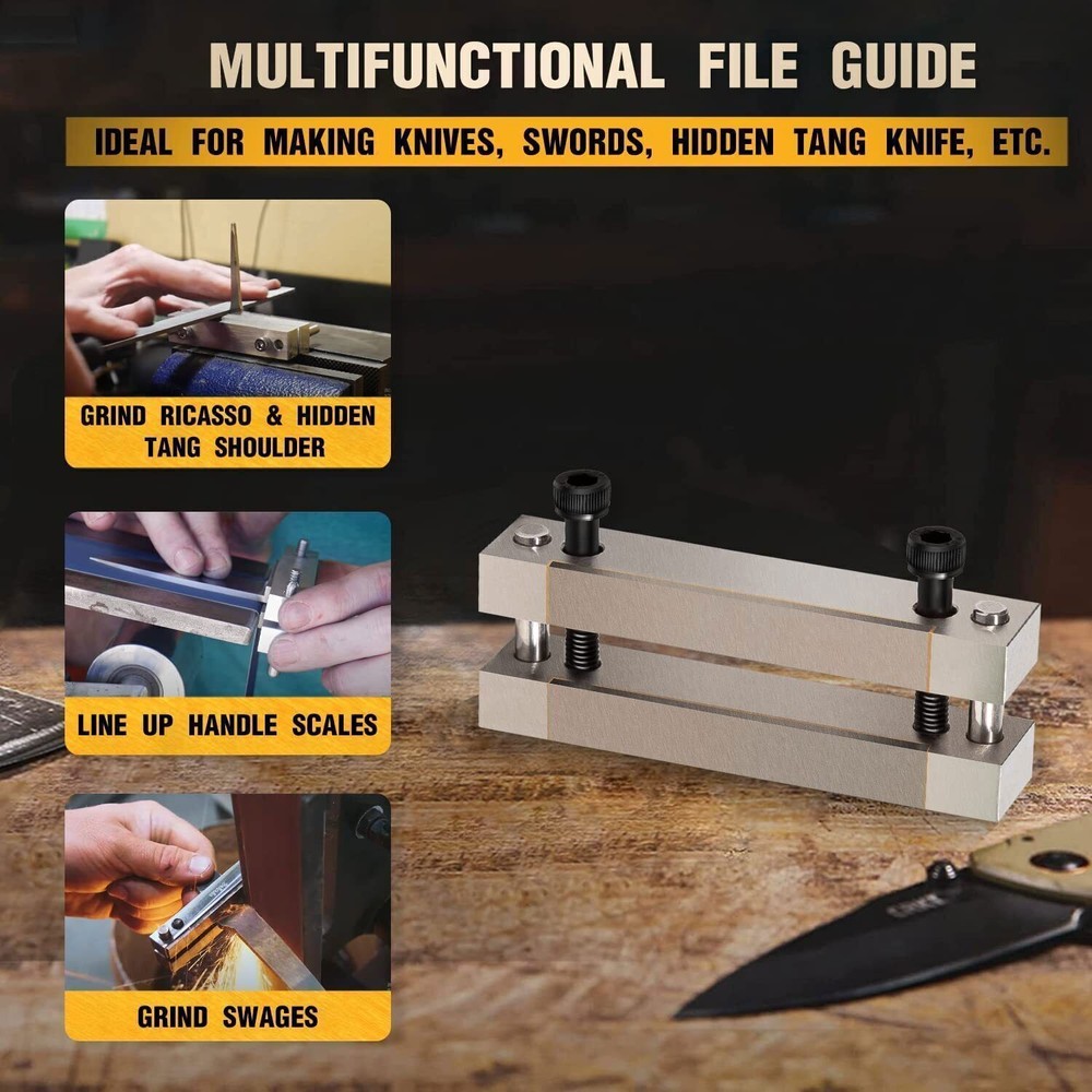 Hardened File Guide with Carbide Surface For Knife Making Tool Knife Makers