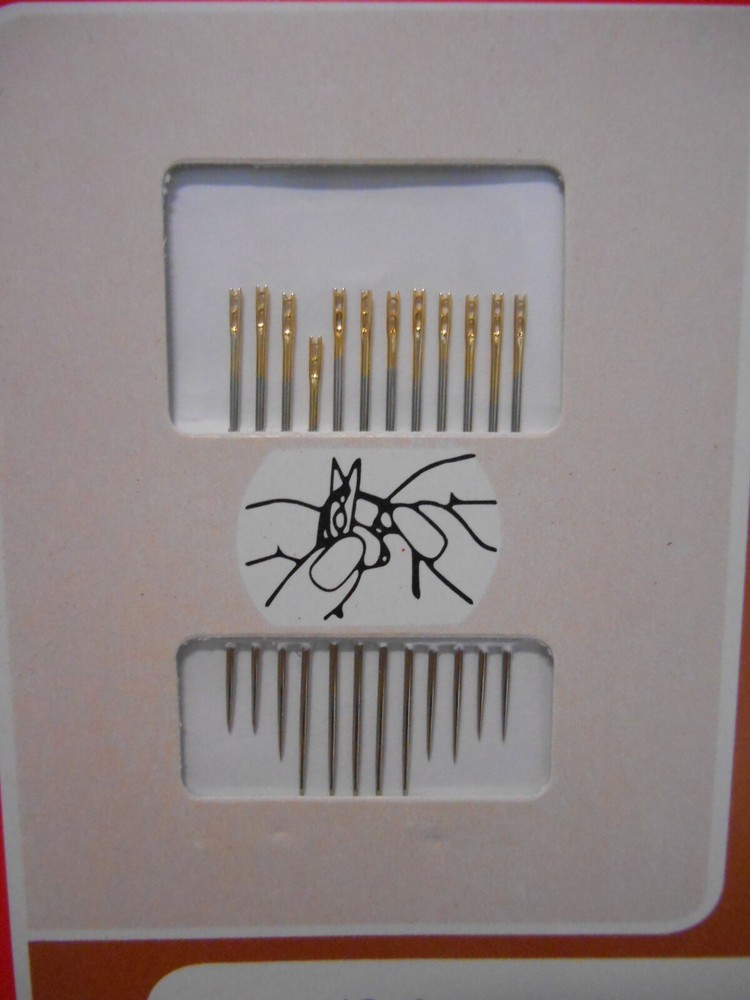 12 pcs Assorted Self Threading Hand Sewing Needles Craft Quilting Embroidery
