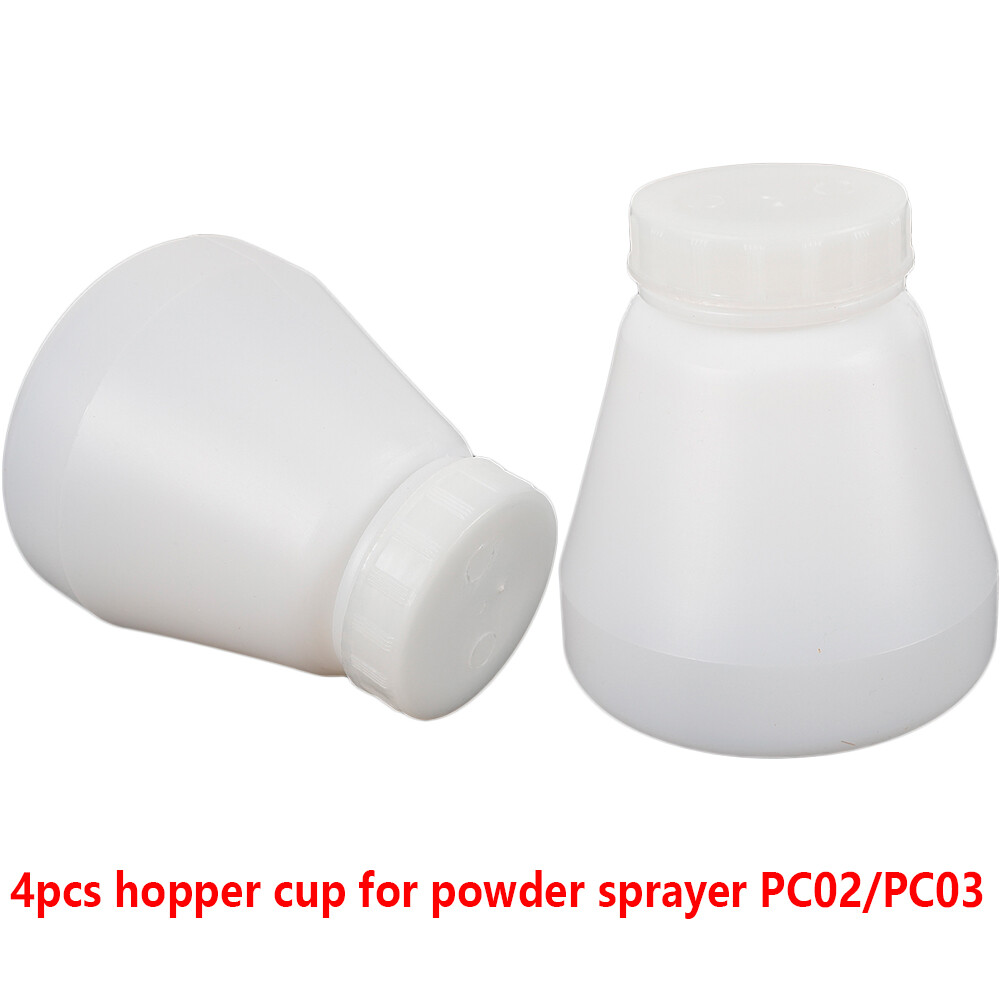 4 Bottles Hopper Cup For Electrostatic Powder Coat System PC02/ PC03 Spray Paint