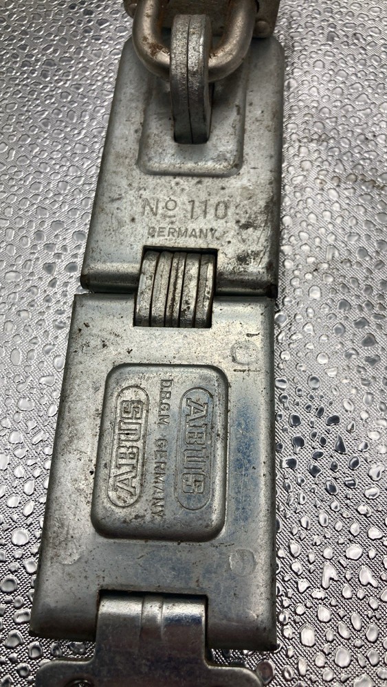 ABUS 110 Concealed Hinge Pin Hasp Germany - comes with lock