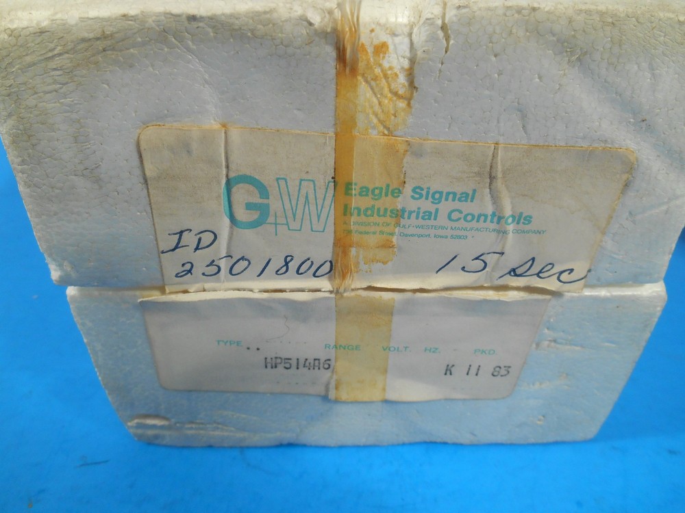 NOS Eagle Signal Analog Timer 0-15 Second HP514A6 120V