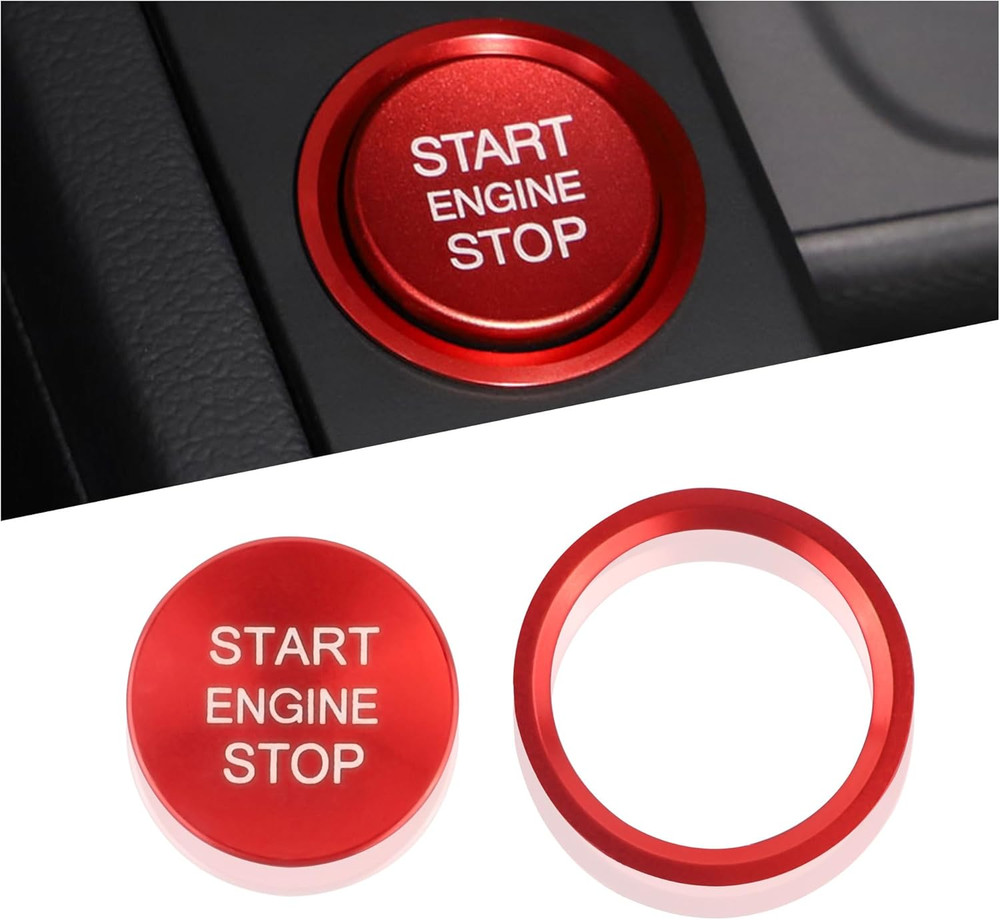 Audi Push Start Button Cover - Aluminum Engine Start Button
