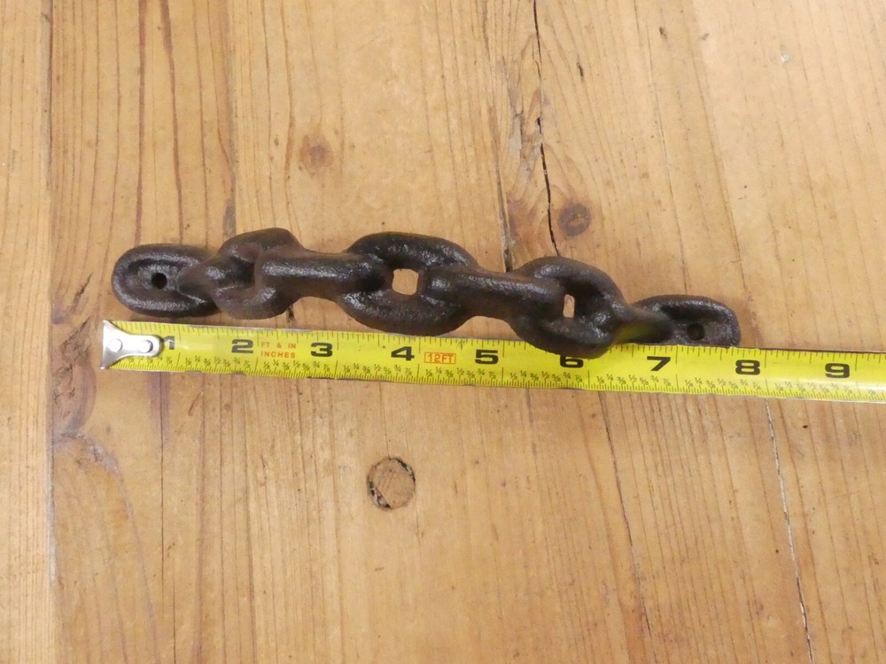 4 Large Cast Iron Antique style CHAIN Barn Handle, Gate Pull, Shed Door Handles