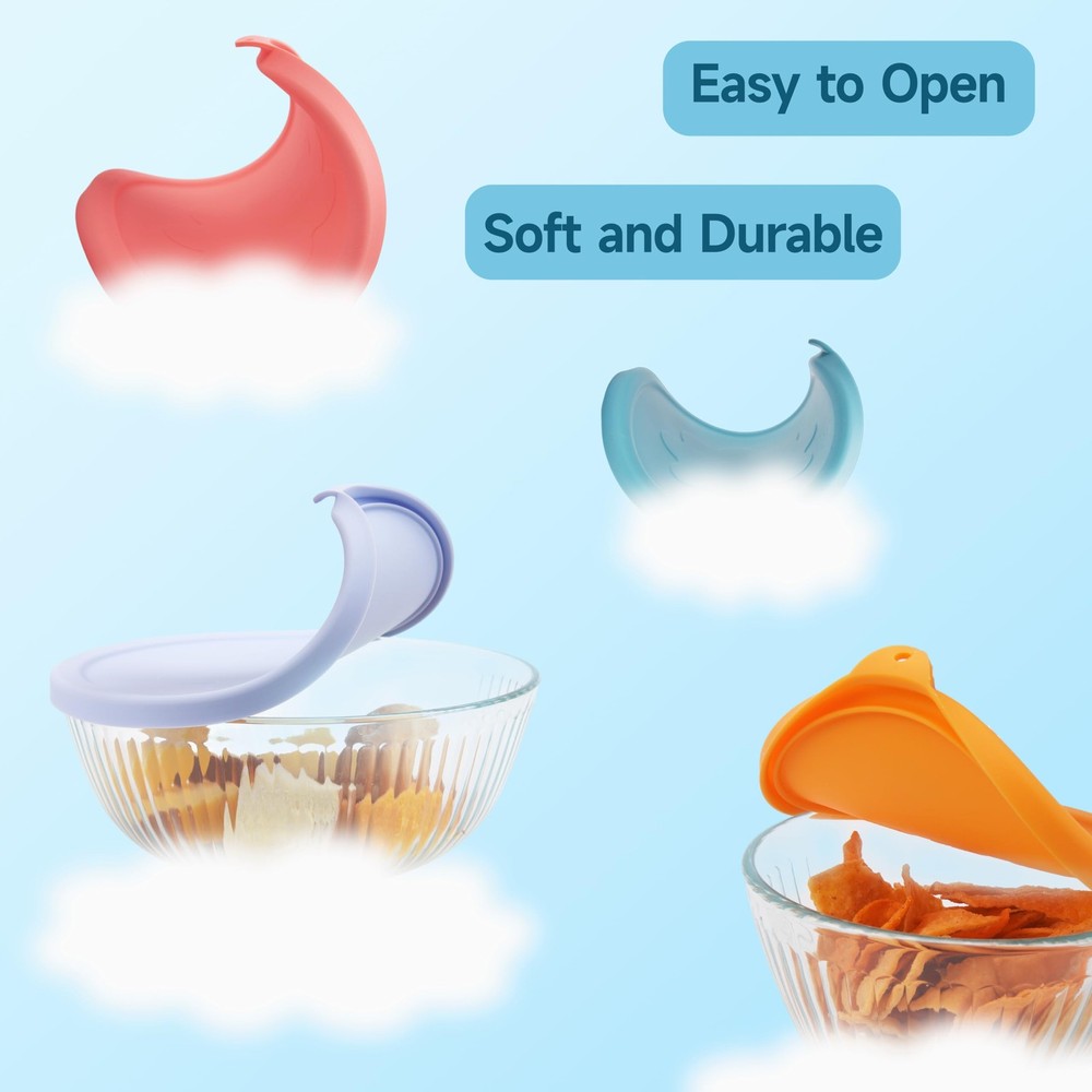 2 Pack Silicone Replacement Lids Only Fit for For 7401-s 3-Cup, Orange