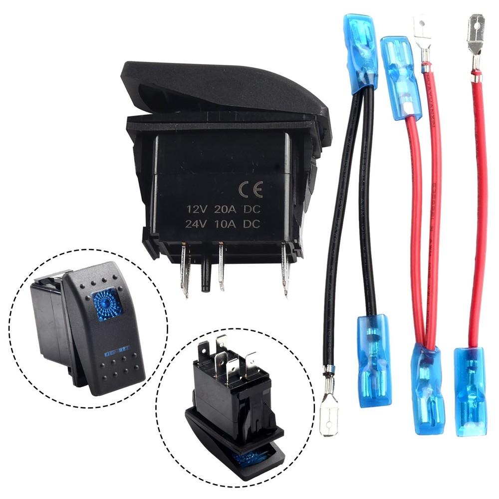 High Quality REAR LIGHTS Push Switch Rear Switch Blue Push 1 Pcs Light