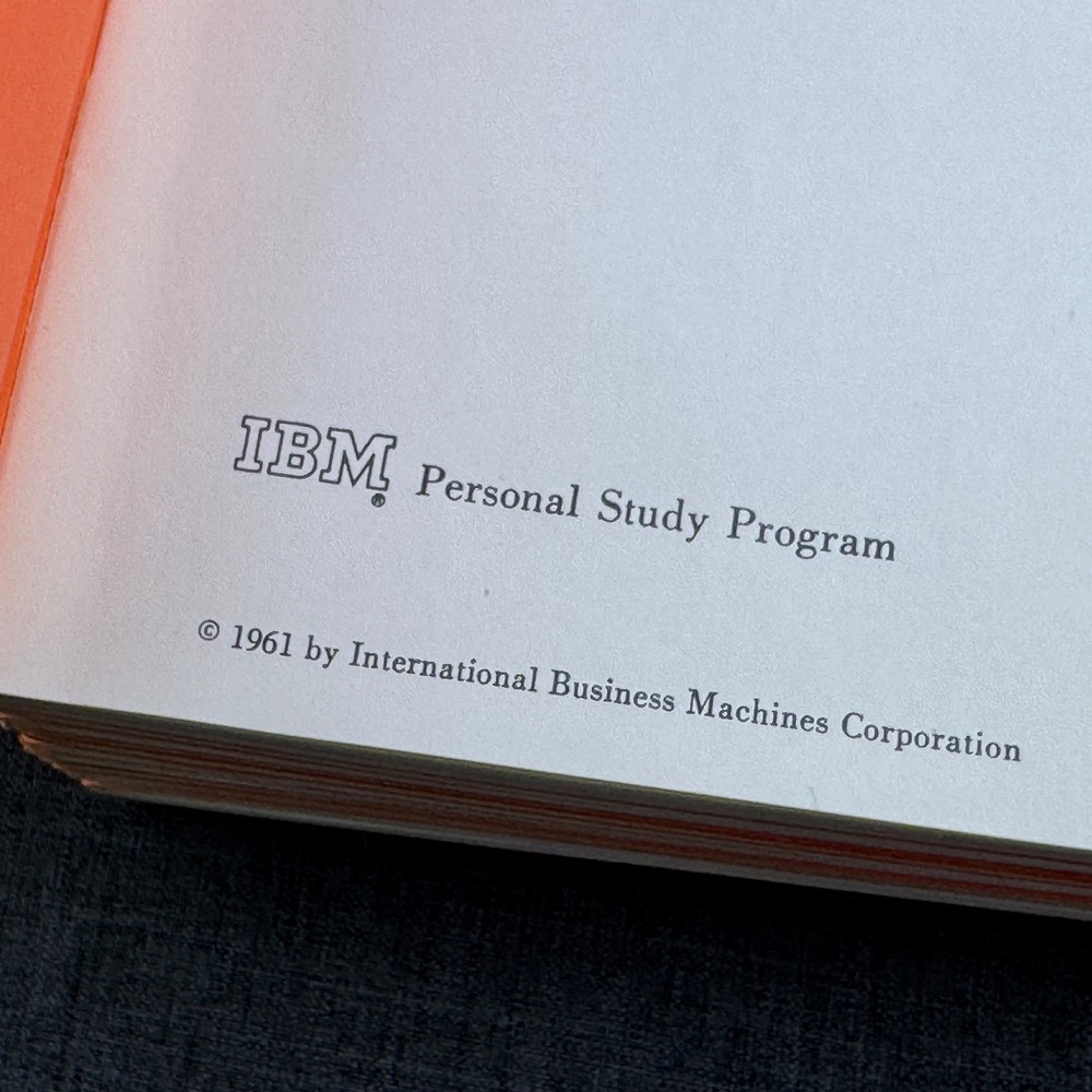 1961 IBM Principles of Programming 12 Book Set Personal Study Program Vintage