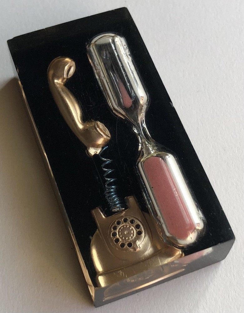 Vintage Lucite Dial Phone 3 Minute Timer Hong Kong