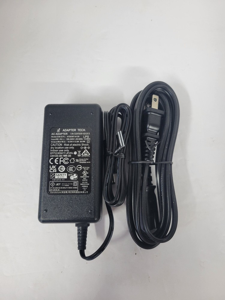 NEW AC Power Adapter ADAPTER TECH ATS036T-A120 Power Supply