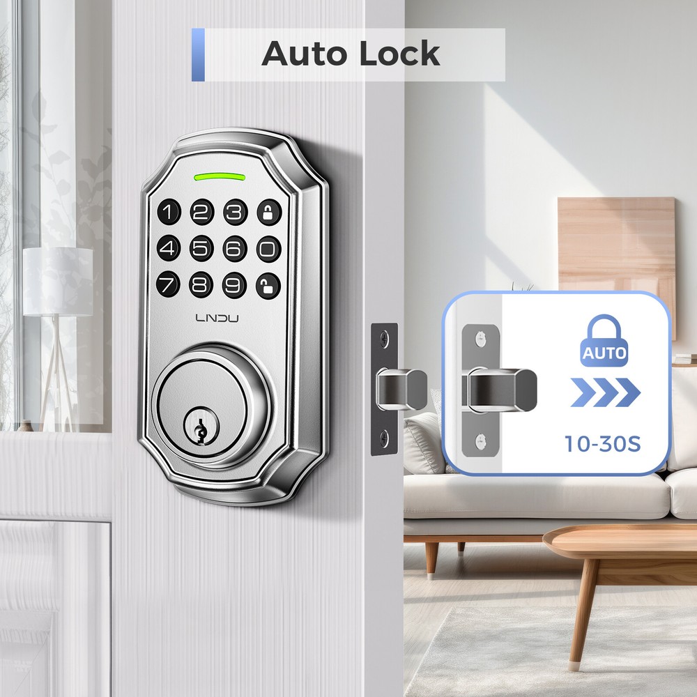 ARPHA Smart Front Door Lock Set 100Code Electronic Keypad Deadbolt Keyless Entry